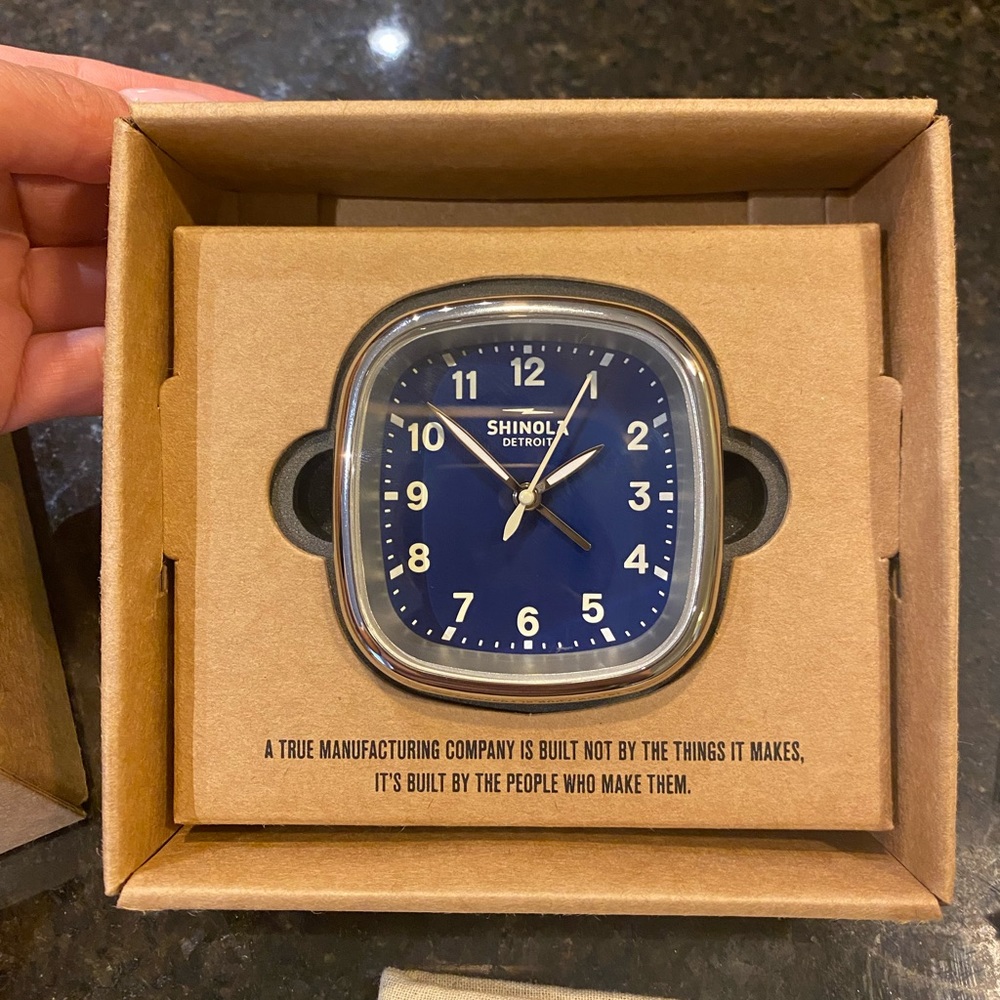 SHINOLA TRAVEL ALARM CLOCK